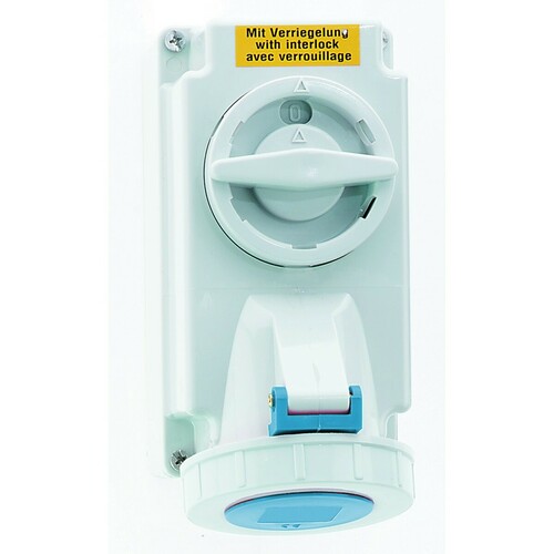 Bals Elektrotech. Wandsteckdose abschaltbar verriegelt 16A 4p 2 160053