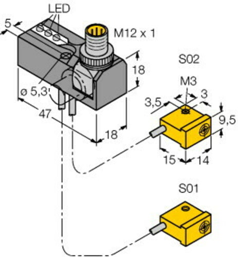 Turck Sensor induktiv NI2-Q9.5 #1650099