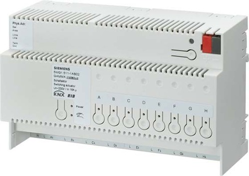 Siemens Dig.Industr. Schaltaktor N 511/02 8x230VAC, 16A, AC1 5WG1511-1AB02