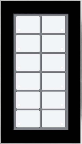 Issendorff Glas-Tastenfeld schwarz m. 12 Tasten LCN - GT12B