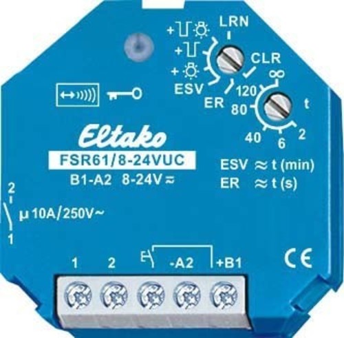 Eltako Funkaktor Stromstoßschalt. FSR61/8-24V UC