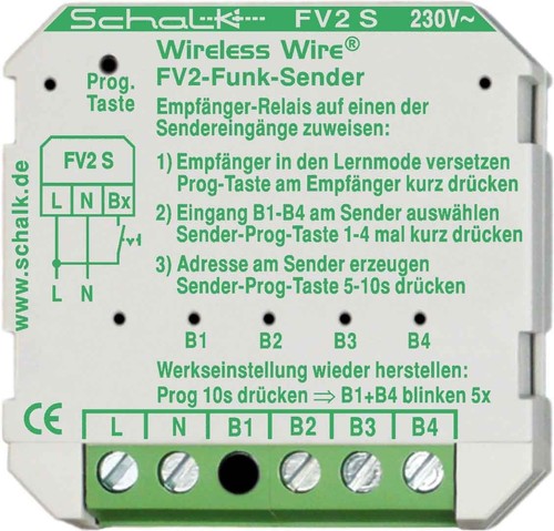 Schalk Funk-Sender UP 4 Eingänge FV2 S (230V AC)