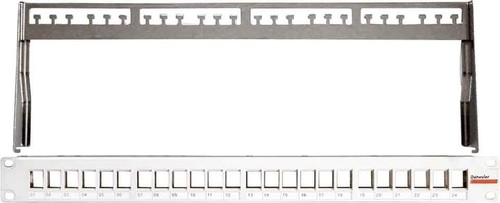 Dätwyler IT Infra PatchPanel KS 19Zoll leer f.24Module grRAL7035 418020