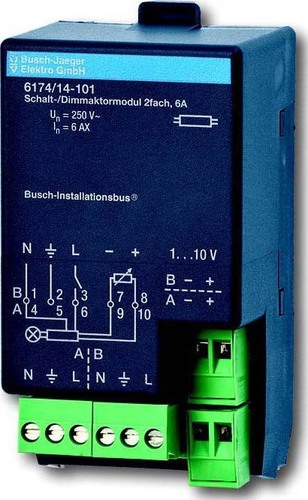 Busch-Jaeger Schalt-/Dimmaktormodul 2-fach ch, 6A 6174/14-101 Busch-Jaeger Schalt-/Dimmaktormodul 2-fach ch, 6A 6174/14-101
