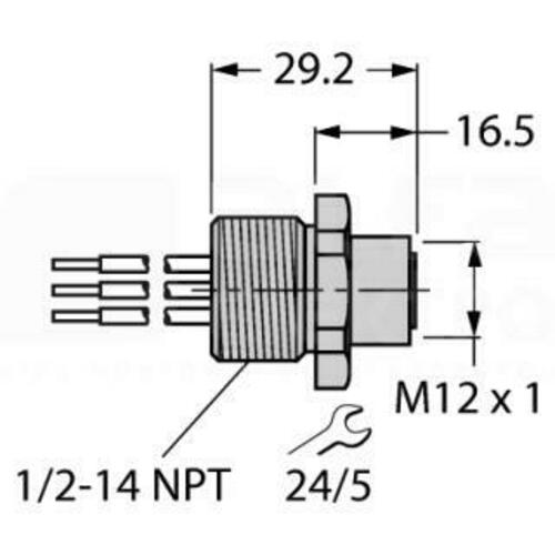 Turck Einbauflansch FKV48-0.3M #6611025