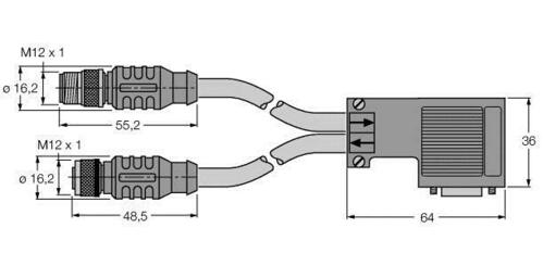 Turck PROFIBUS-Leitung PUR RSSWD9RKSW4516M6M