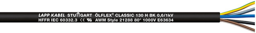 Lapp Kabel&Leitung ÖLFLEX CLASSIC 130 H BK 0,6/1 kV 4G1 1123412/1000 Lapp Kabel&Leitung ÖLFLEX CLASSIC 130 H BK 0,6/1 kV 4G1 1123412/1000