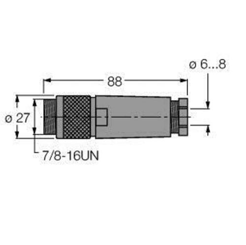 Turck Steckverbinder konfektionierbar BS4140-0/9