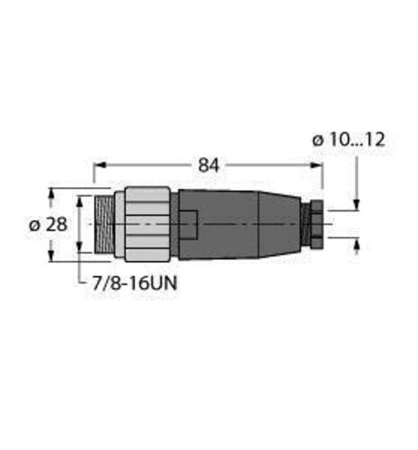 Turck Steckverbinder konfektionierbar BSV4140-0/13.5