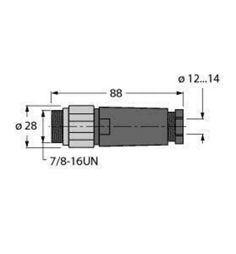 Turck Steckverbinder konfektionierbar BSV4140-0/16