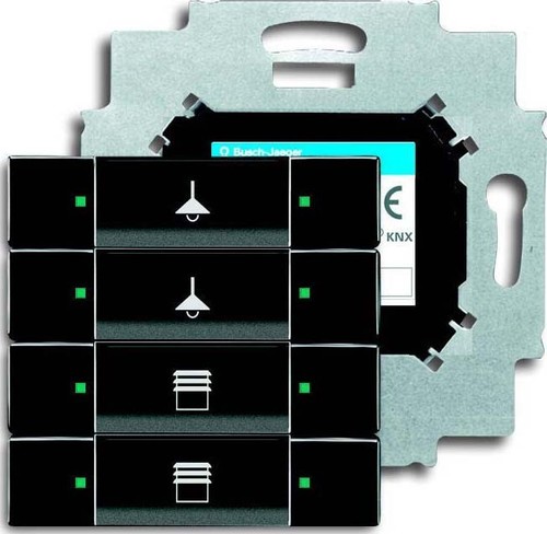 Busch-Jaeger Tastsensor 4-fach ch mit Busankoppler 6127/01-81