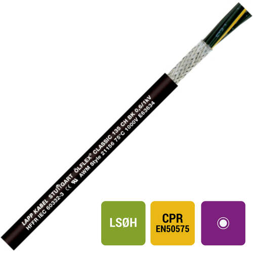 Lapp Kabel&Leitung ÖLFLEX CLASSIC 135 CH BK 0,6/1 kV 12G1 1123465/1000 Lapp Kabel&Leitung ÖLFLEX CLASSIC 135 CH BK 0,6/1 kV 12G1 1123465/1000