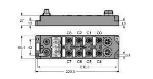 Turck Feldbus-I/O-Modul FLDP-OM8-0001