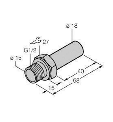 Turck Gewindeadapter FTCI-G1/2A4-D18/L068 Turck Gewindeadapter FTCI-G1/2A4-D18/L068