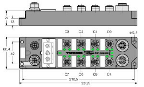 Turck Kompaktes Feldbus-I/O Modul für PROFIBUS FXDP-CSG88-0001