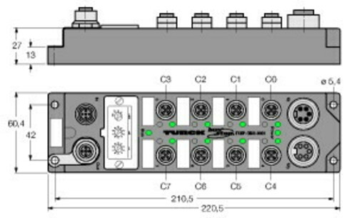 Turck Kompaktes Feldbus-I/O Modul für PROFIBUS FXDP-OM8-0001