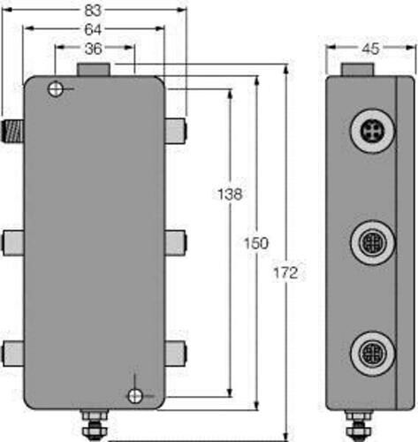 Turck PROFIBUS-PAIP67 Verteilerbaustein JBBS-48-E413/3G