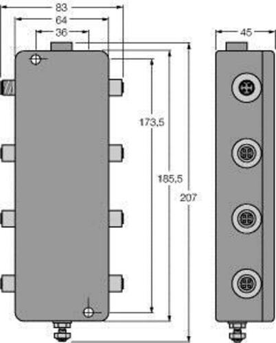 Turck PROFIBUS-PAIP67 Verteilerbaustein JBBS-48SC-E613/3G