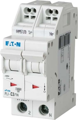 Eaton Leitungsschutzschalter 3 A, 1p+N,Steckkl. C PLI-C3/1N