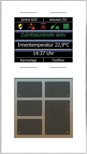 Issendorff Glas-Tastenfeld weiß 10Ta.6LED 2,8Disp LCN - GT10DW