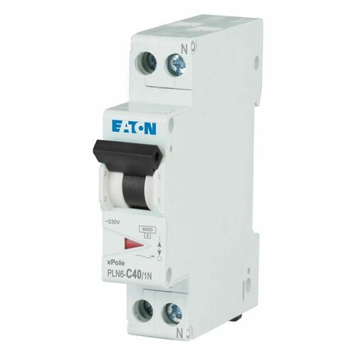 Eaton Leitungsschutzschalter 40A, 1p+N,Steckkl. C PLN6-C40/1N-DE Eaton Leitungsschutzschalter 40A, 1p+N,Steckkl. C PLN6-C40/1N-DE