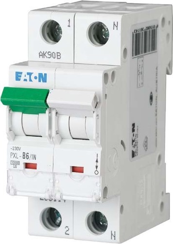 Eaton Leitungsschutzschalter 6 A, 1p+N,Steckkl. D PXL-D6/1N