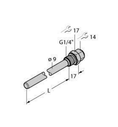 Turck Schutzrohr f.Temperatursensoren THW-6-G1/4-A4-L100