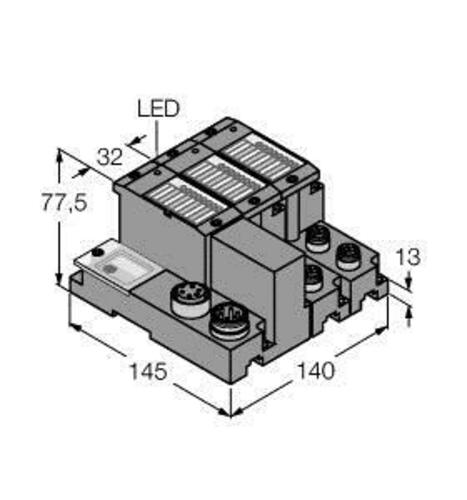 Turck Set f. einf. I/O-Kommunik. DeviceNet TI-BL67-DN-S-4