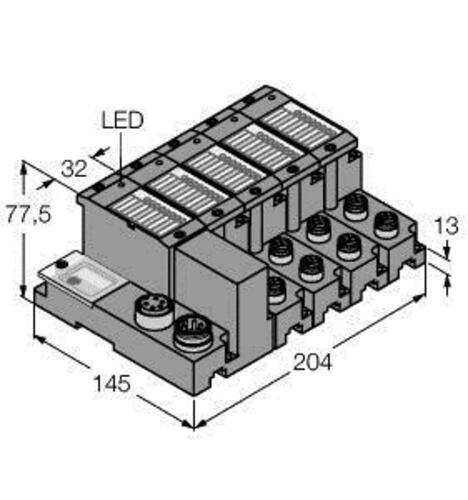 Turck Set f. einf. I/O-Kommunik. DeviceNet TI-BL67-DN-S-8