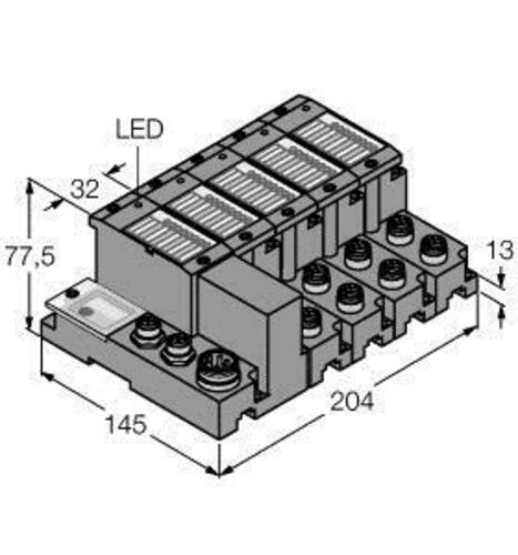 Turck Programmierbares Set I/O-Kommunikation TI-BL67-PG-DP-S-8