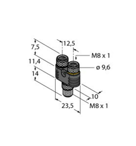 Turck Zweifachverteiler YP2-MFS4-2MFK3