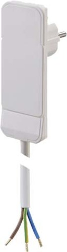 Bachmann Schutzkont.-Flachstecker weiß, 1,5m Ltg 933.004