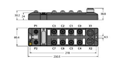 Turck Multiprotokoll-I/O-Modul kompakt TBENL54RFID8DXPCDS