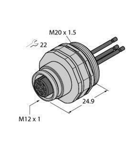 Turck Flanschkupplung EC-FKD4-1.5/20