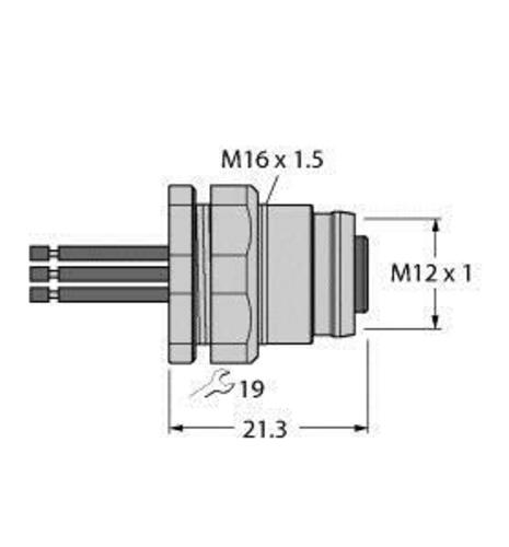 Turck Einbauflansch EC-FKFDW4.54-0.5/16