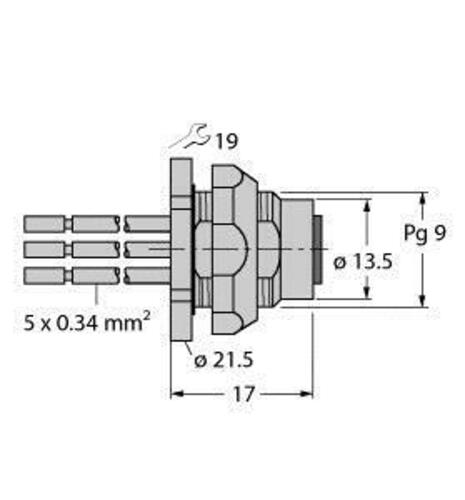 Turck Einbauflansch FKFDW4.54-0.5