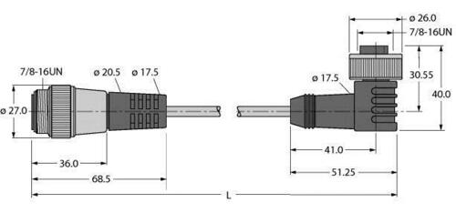 Turck PVC-Kabelmantel RSM WKM 5711-10M