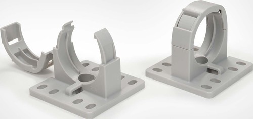 HellermannTyton IWS-Wellrohrhalter schraubbar, grau CTCC-IWS50-MB65-GY20