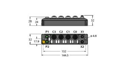 Turck Multiprotokoll-I/O-Modul kompakt TBEN-S2-2RFID-4DXP
