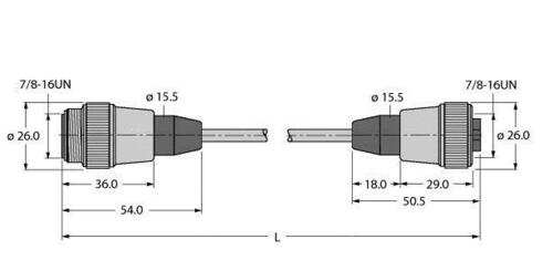 Turck Verbindungsleitung RSM 40 RKM500.5MBL67 Turck Verbindungsleitung RSM 40 RKM500.5MBL67