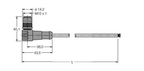 Turck PVC-Kabelmantel Thin WSC 572-1M