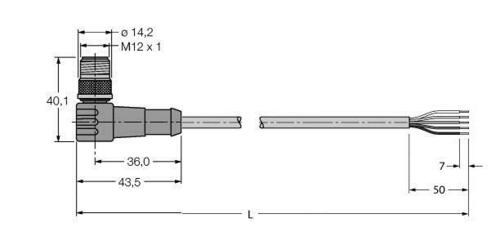 Turck PVC-Kabelmantel Thin WSC 572-5M