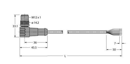Turck PUR-Kabelmantel Thin WSC5701-5M