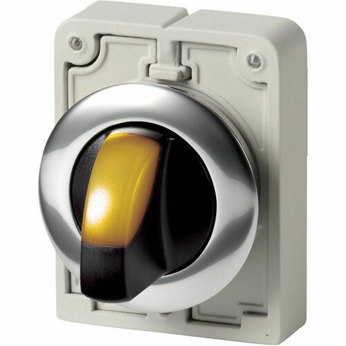 Eaton Leuchtwahltaste RMQ-Titan rastend Knebelgriff M30C-FWRLK-Y