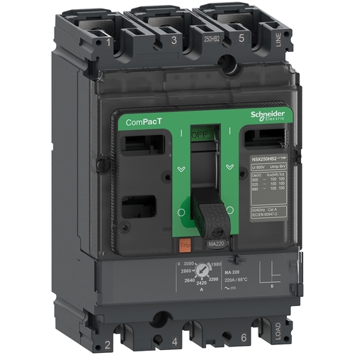 Schneider Electric Kompaktleistungsschalter ComPacT NSX100HB1 C10V3MA100 Schneider Electric Kompaktleistungsschalter ComPacT NSX100HB1 C10V3MA100