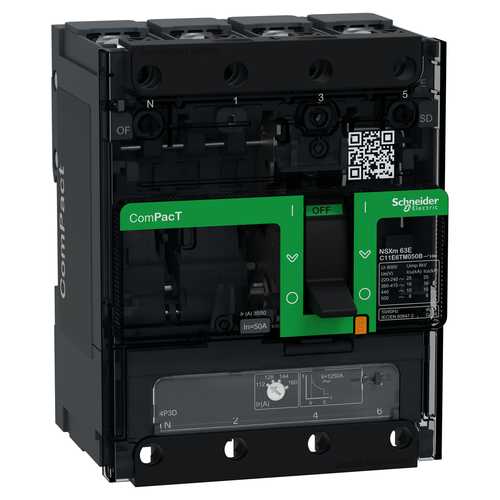 Schneider Electric Kompaktleistungsschalter ComPacT NSXm 50A TM5 C11E6TM050B Schneider Electric Kompaktleistungsschalter ComPacT NSXm 50A TM5 C11E6TM050B
