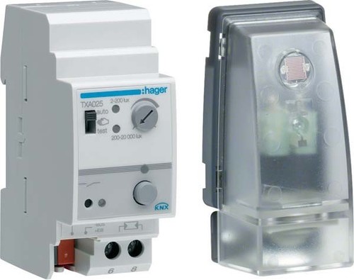 Hager Dämmerungsschalter KNX,1-6 Kanal+Sensor TXA026