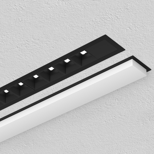 LTS Licht&Leuchten Einbauprofil schwarz LKP045.2OAG3000FLXsw