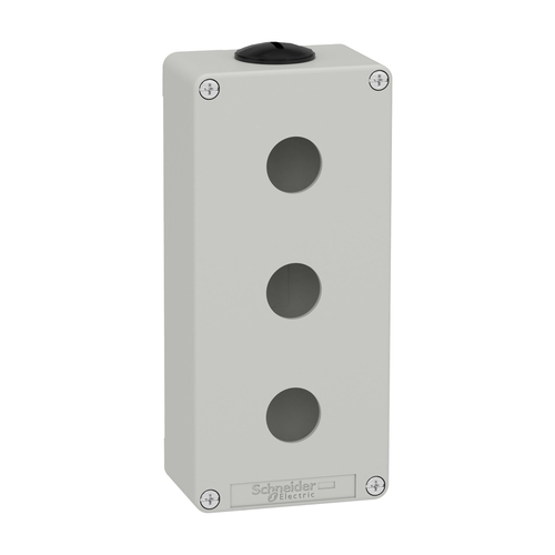 Schneider Electric Leergehäuse XAP, Metall grau, für 3x22mm XAPD3203