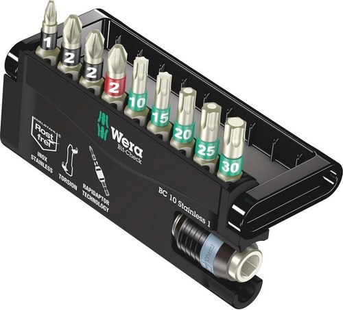 Wera Werk Bit-Sortiment Edelstahl, 10-tlg 071110